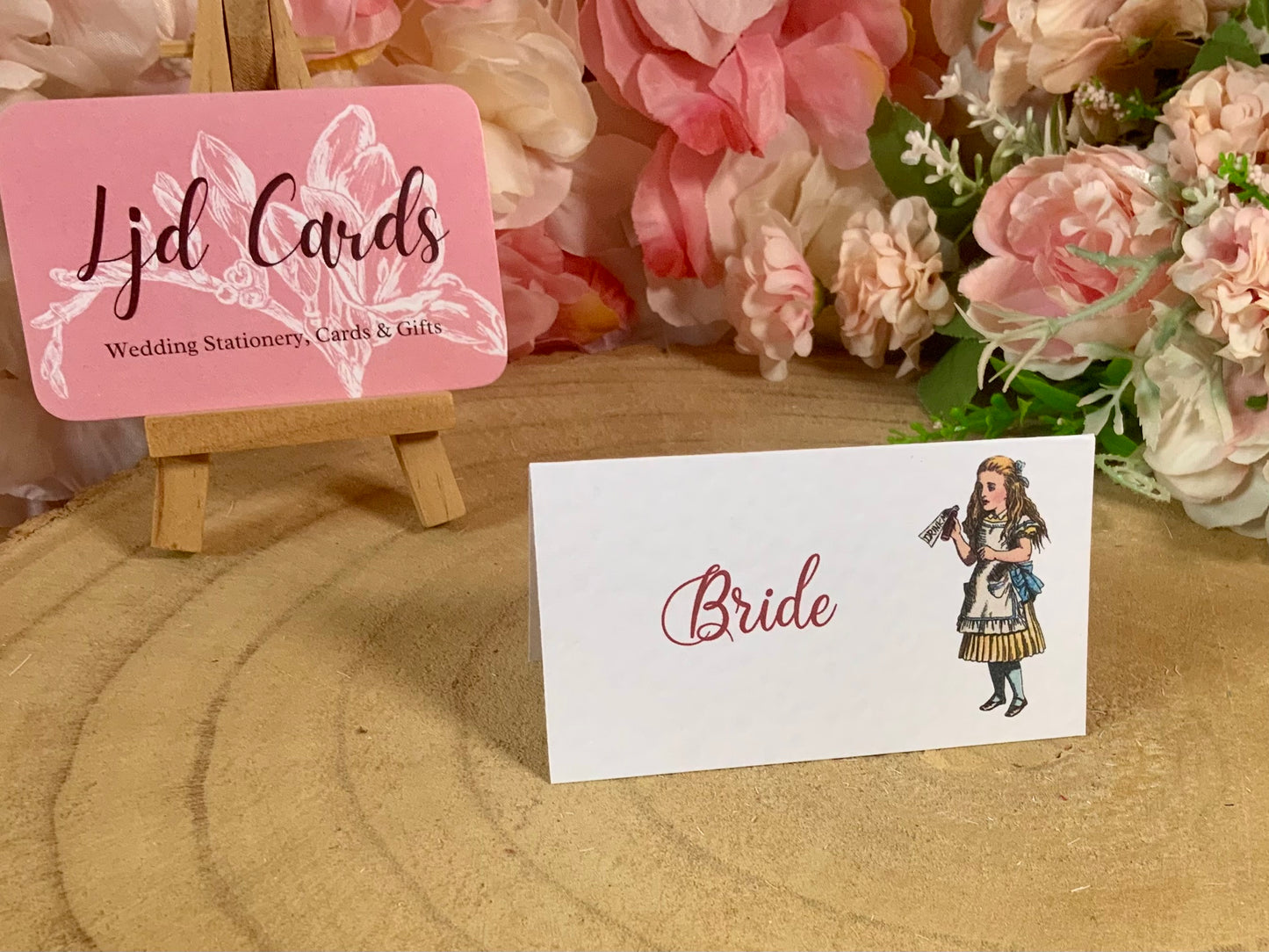 Alice in Wonderland Personalised Wedding Place cards