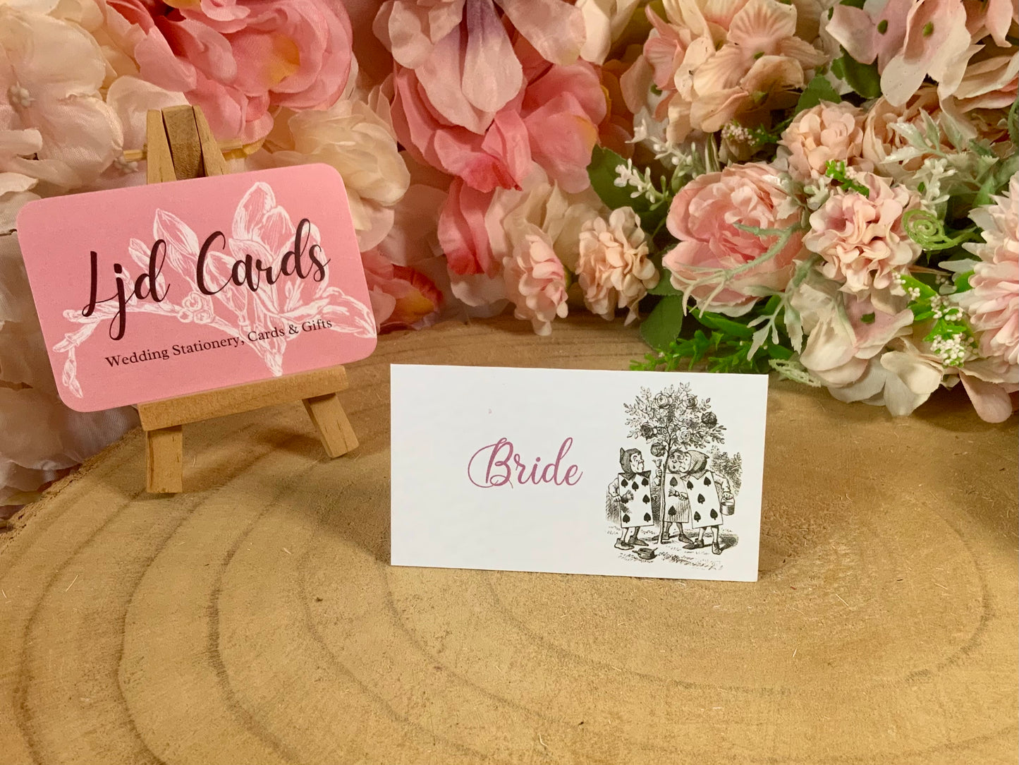 Alice in Wonderland Personalised Wedding Place cards