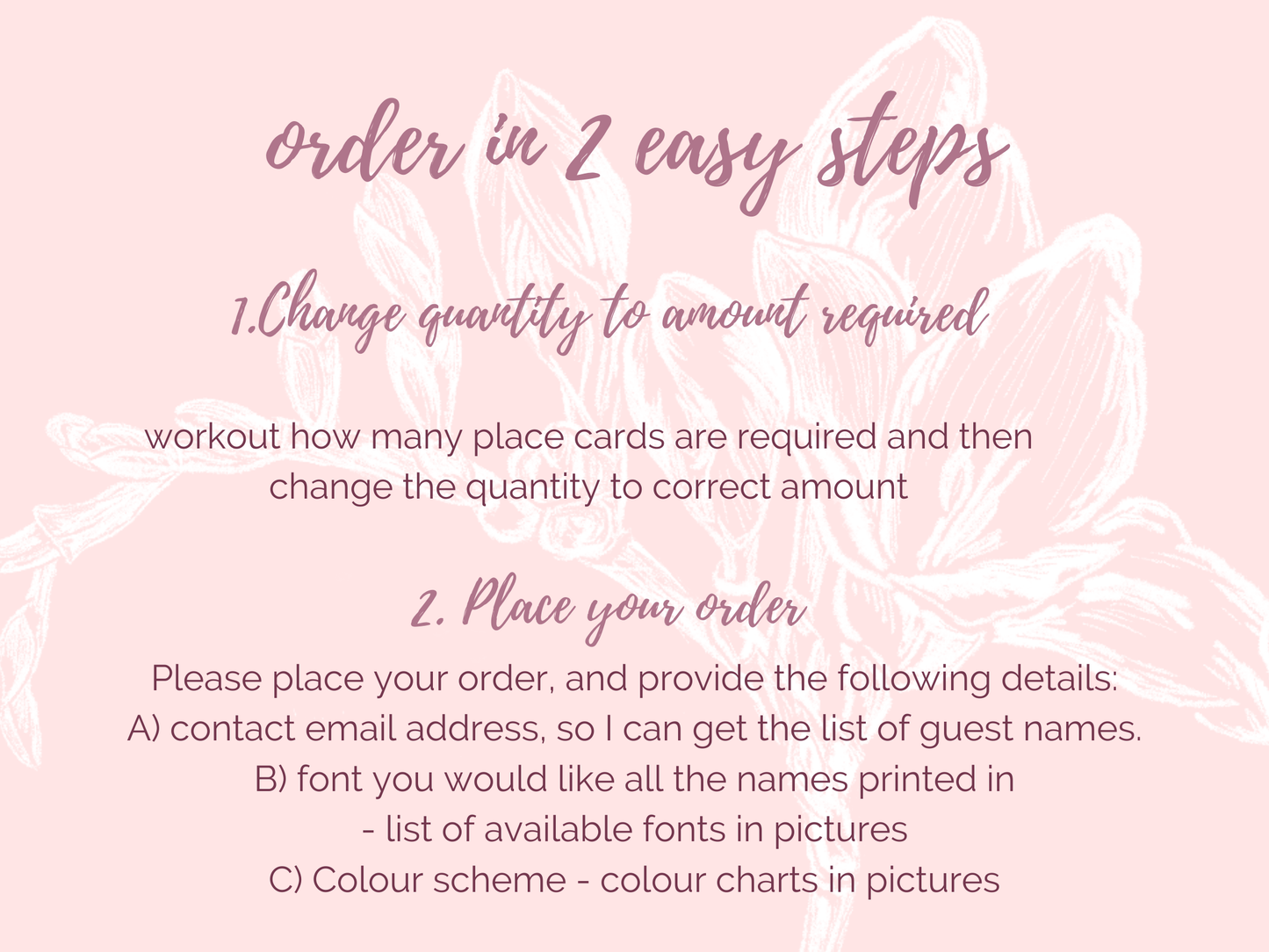 Scottish Thistle Wedding Guest Place cards - available blank or personalised