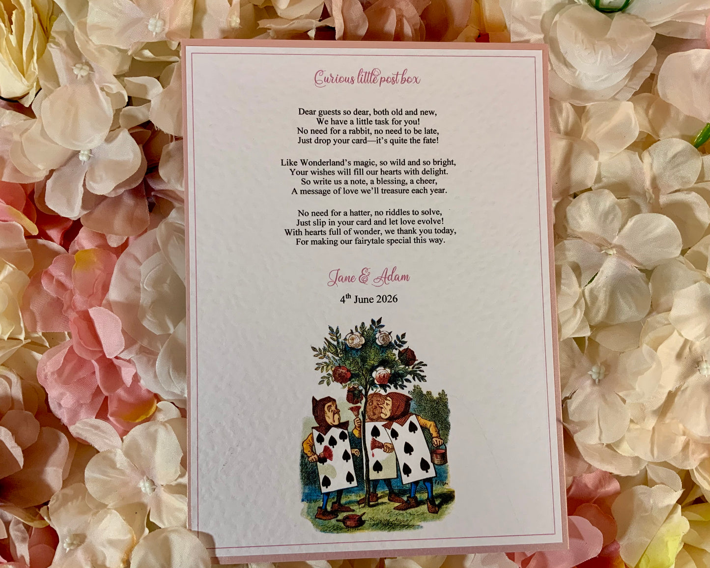 Alice in Wonderland Wedding Postbox