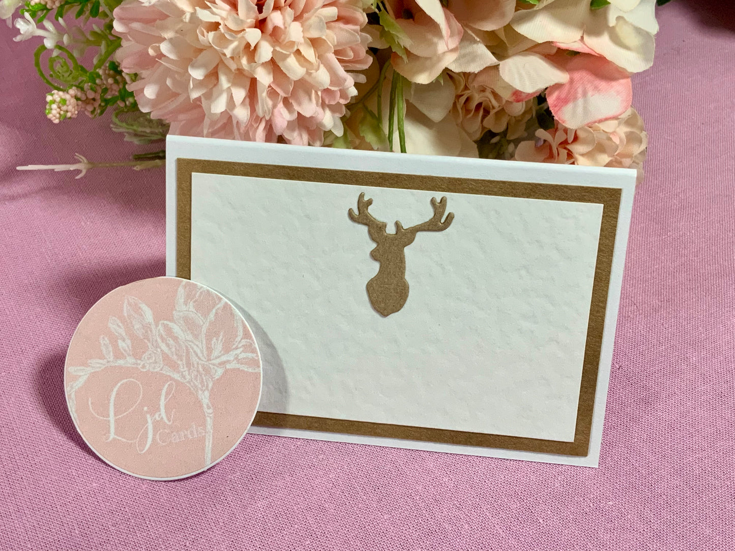 Woodland Stag Wedding Guest Place cards - available blank or personalised