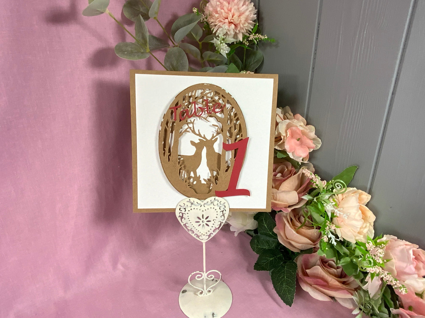 Woodland Stag Wedding Guest Table Names & Numbers - fully personalised