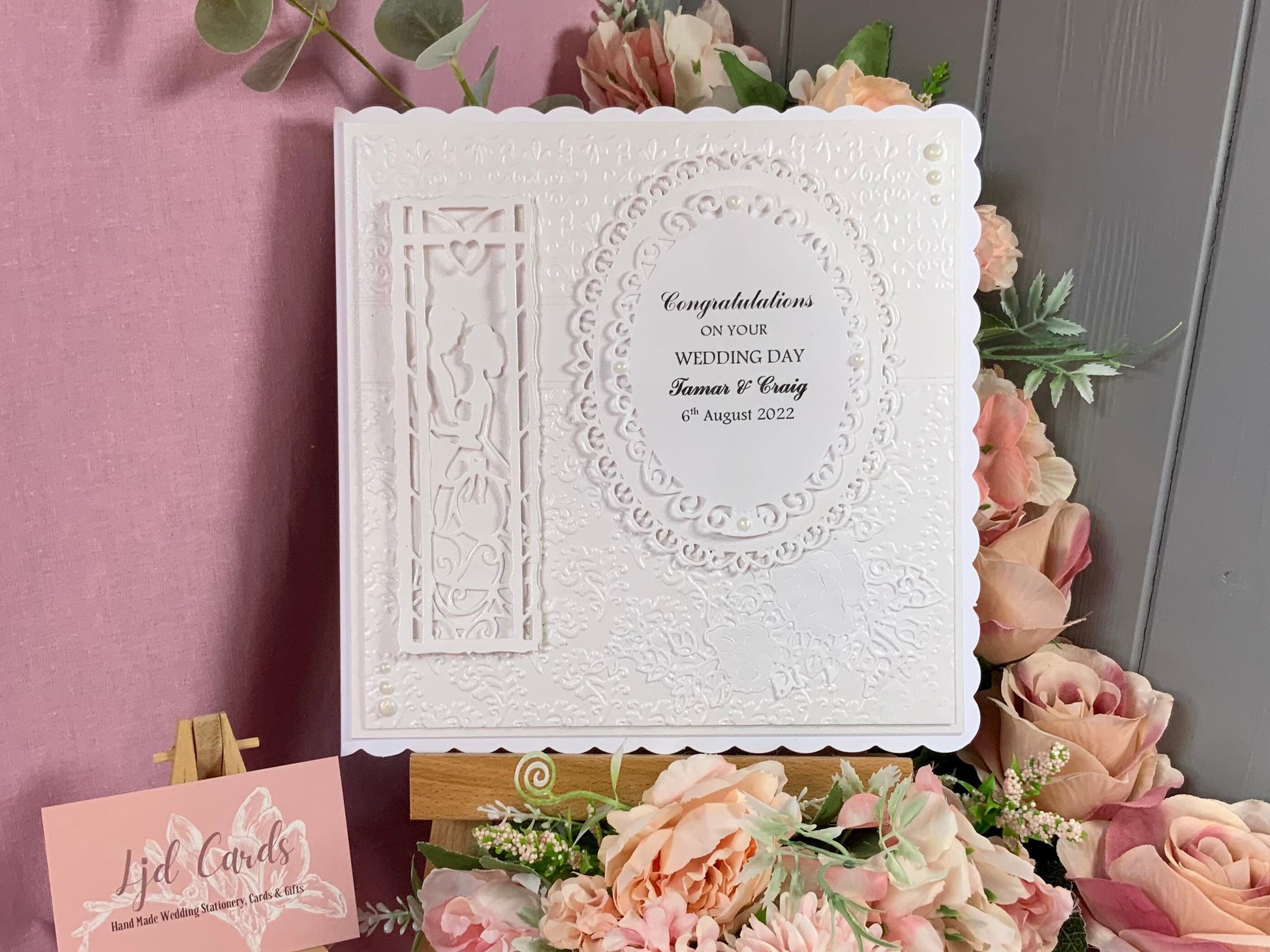 Handmade Wedding Card, Personalised Wedding Day, Wedding Card Congratulations, for daughter son in law, sister, best friend, custom, uk