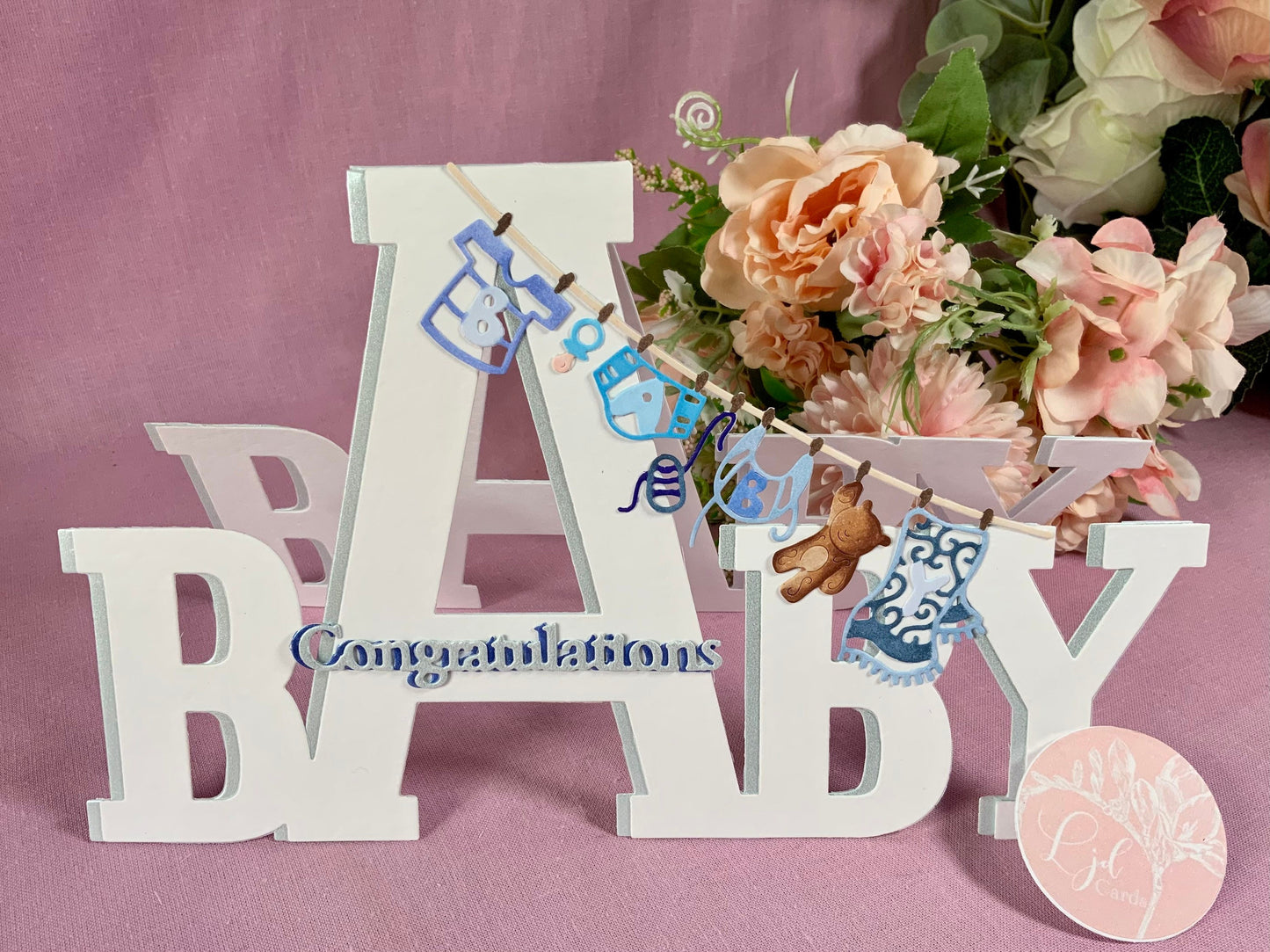 Baby boy baby card, Congratulations new baby boy card, welcome baby boy card, new baby boy, grandson, nephew, brother, handmade, keepsake