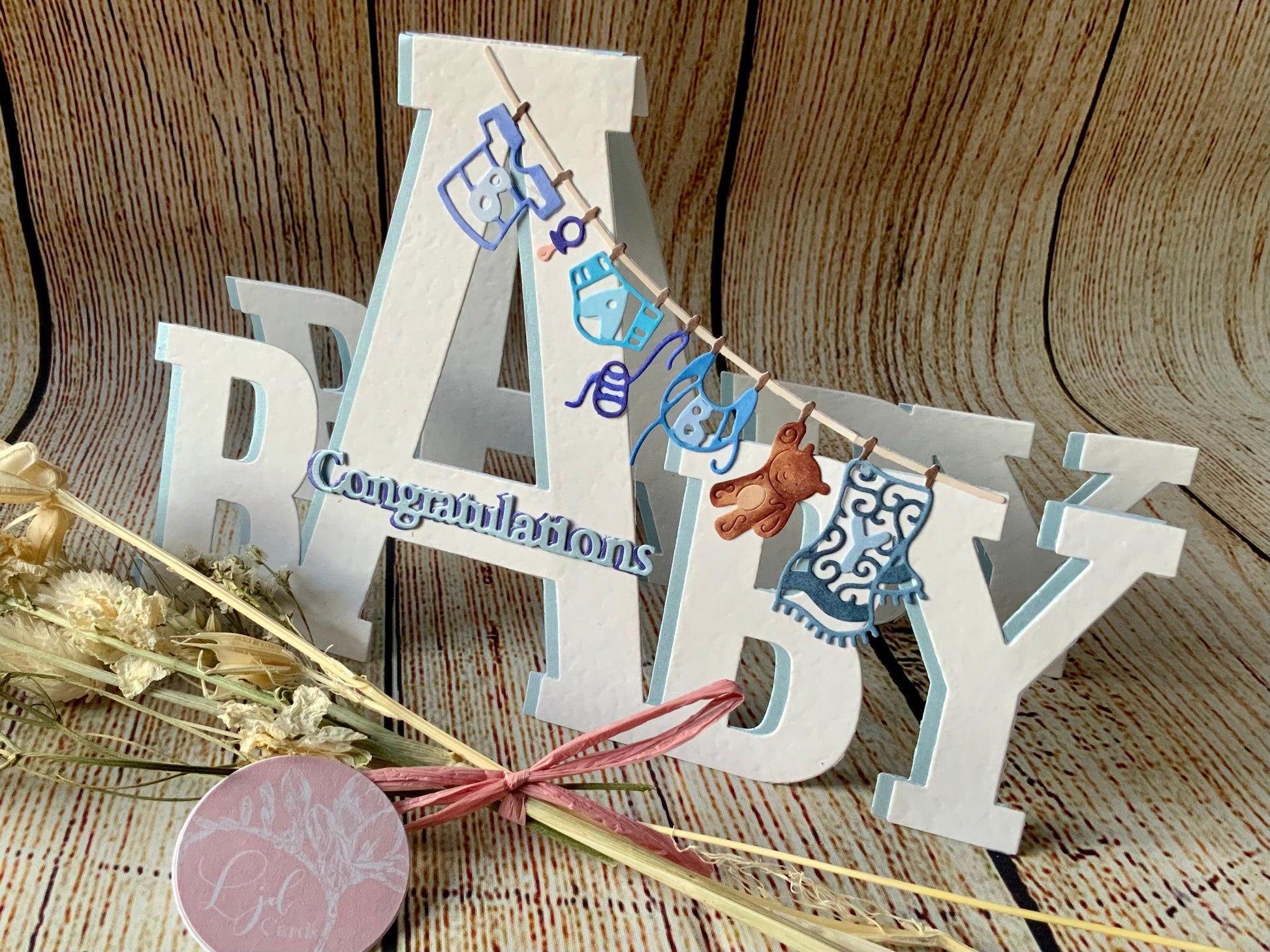 Baby boy baby card, Congratulations new baby boy card, welcome baby boy card, new baby boy, grandson, nephew, brother, handmade, keepsake