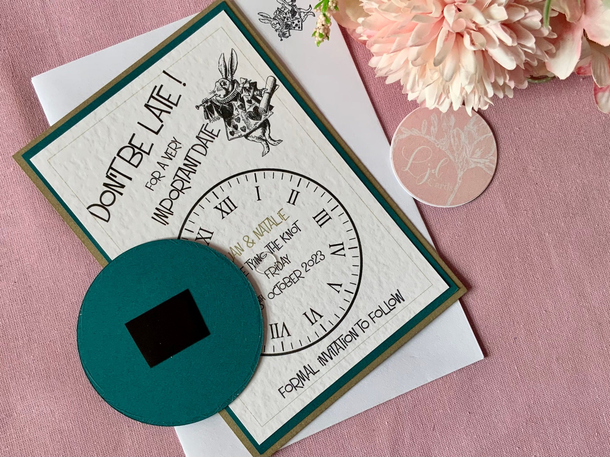 Alice in Wonderland save the date, wedding save the date magnet, mad hatter wedding, , save our date card, save the date cards, wonderland