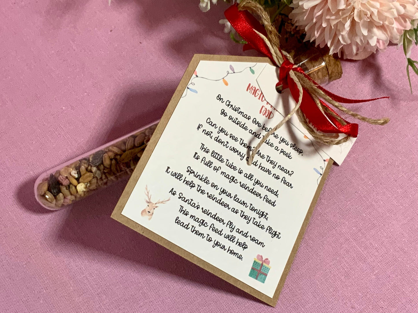 Eco & wildlife friendly personalised Reindeer food ~ perfect Christmas Eve gift