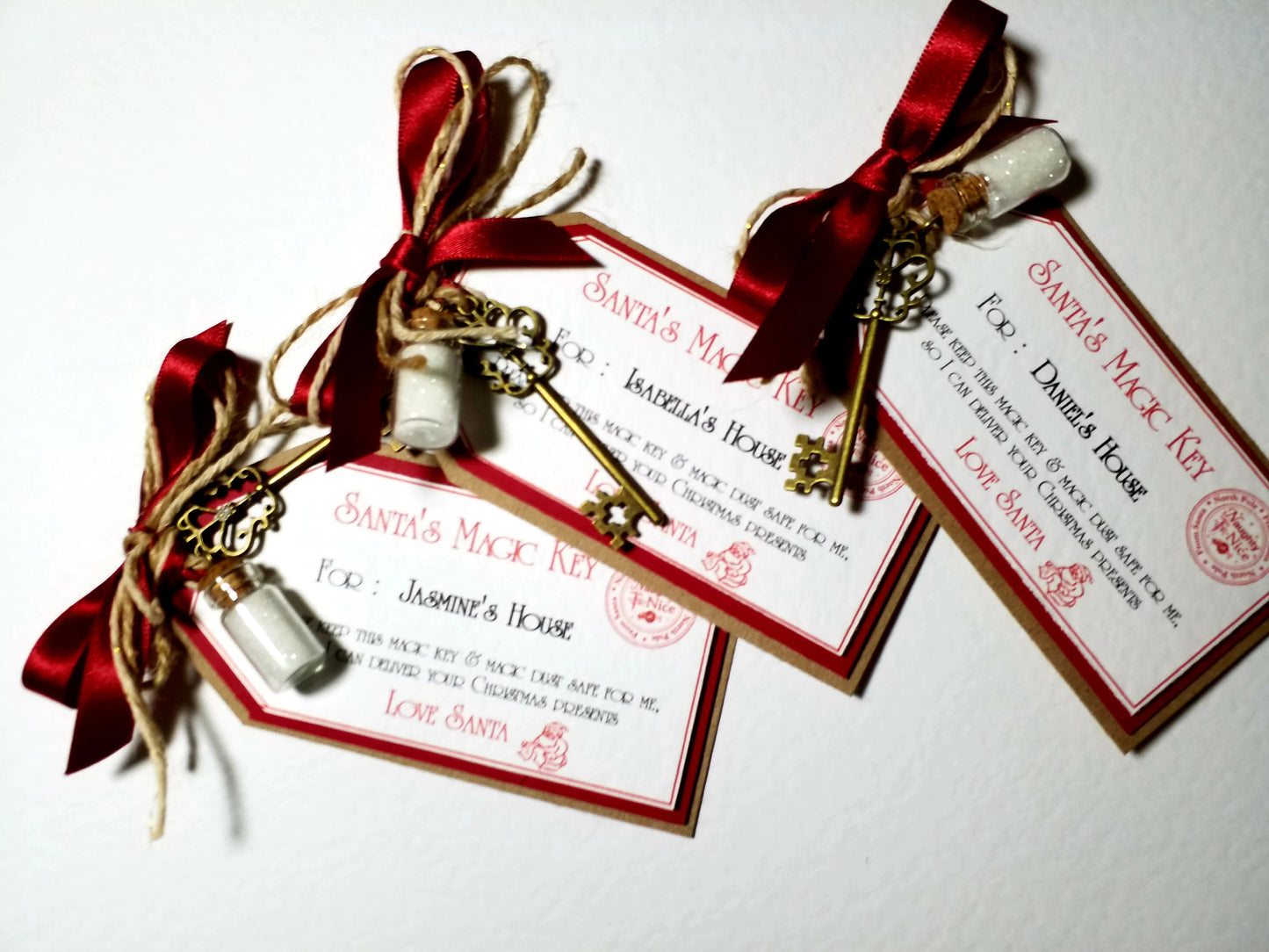 Personalised Santa's Magic Key with magic dust ~ perfect stocking filler, Christmas Eve box